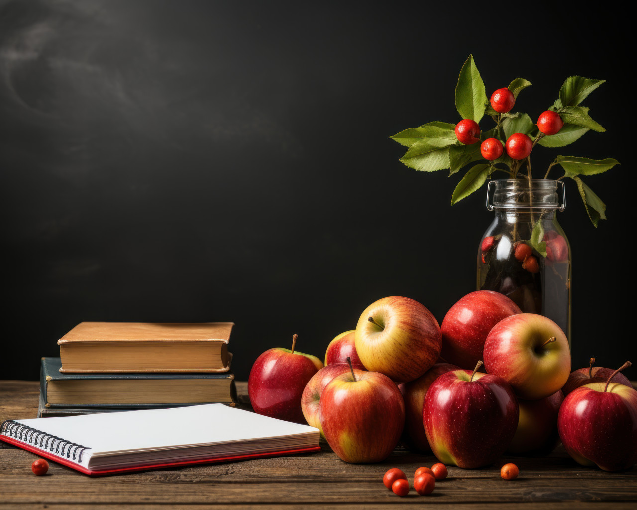 Get organized with this sleek notebook apple pencil and ruler combo, educational photo