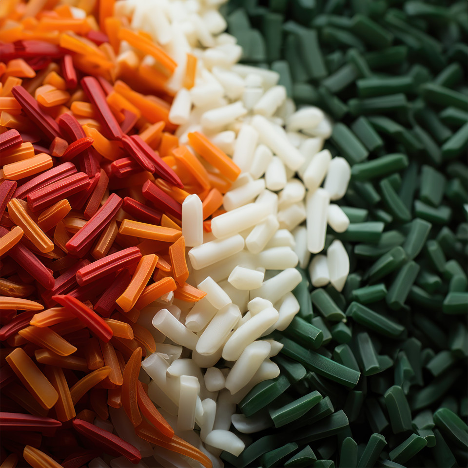 Rice arranged as the irish flag a vibrant mix of orange green and white colors, independence day image