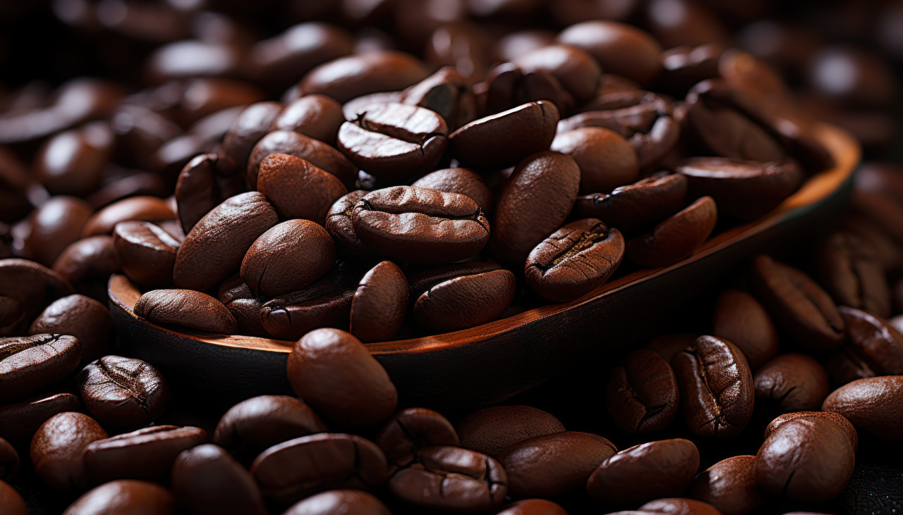 The detailed of coffee beans, photo of coffee