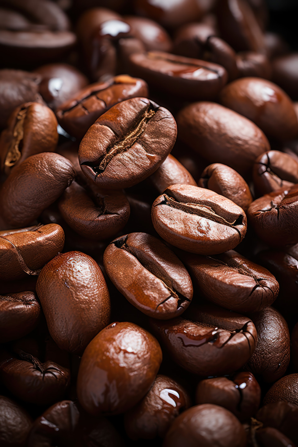 Detailed portrait of coffee beans, beautiful coffee cup image