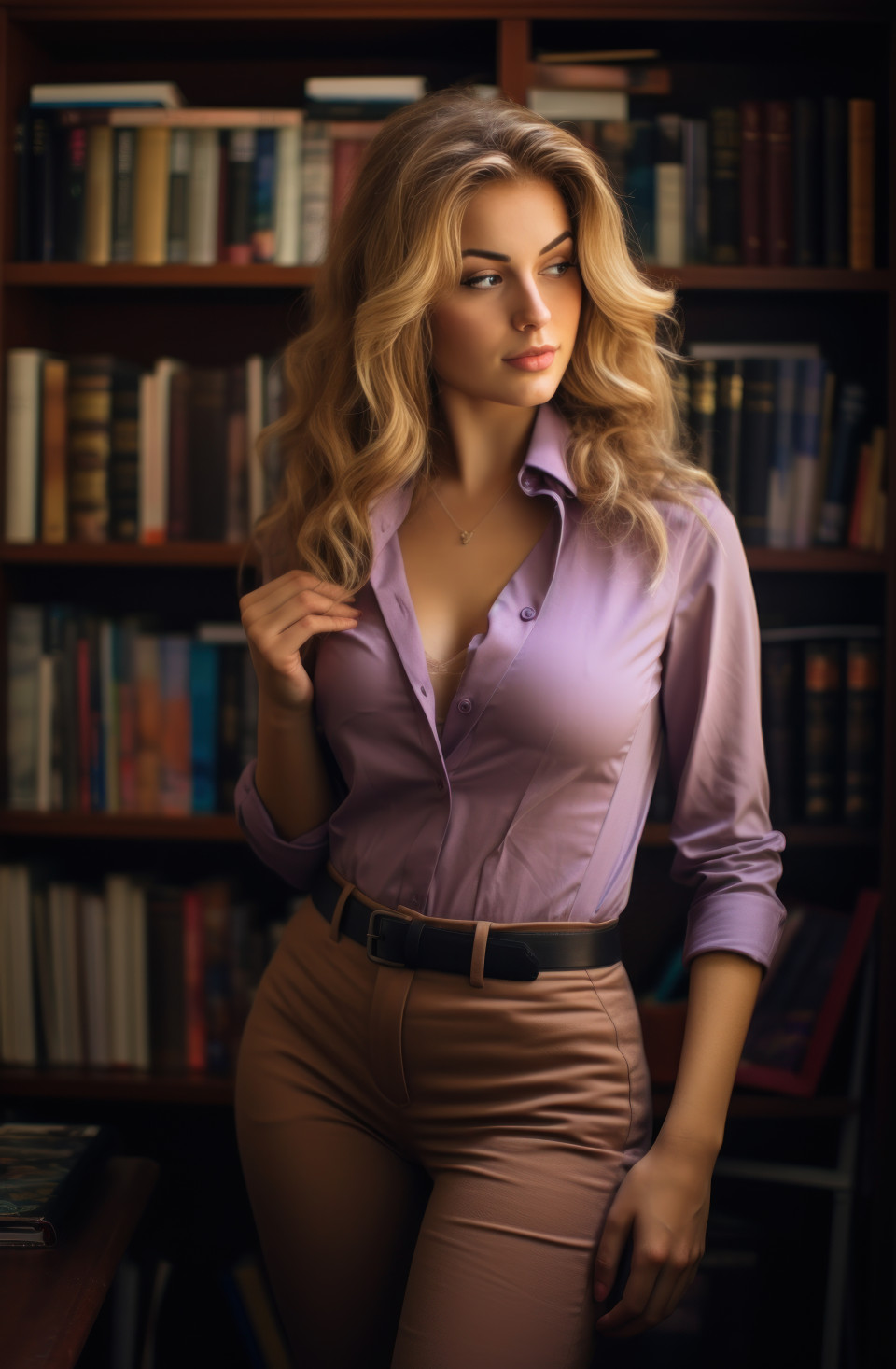 Businesswomen stand in office wearing suit, hiring image for startups