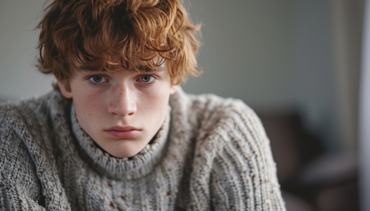 Upset teen receiving distressing news, rejection and breakups acceptance concept