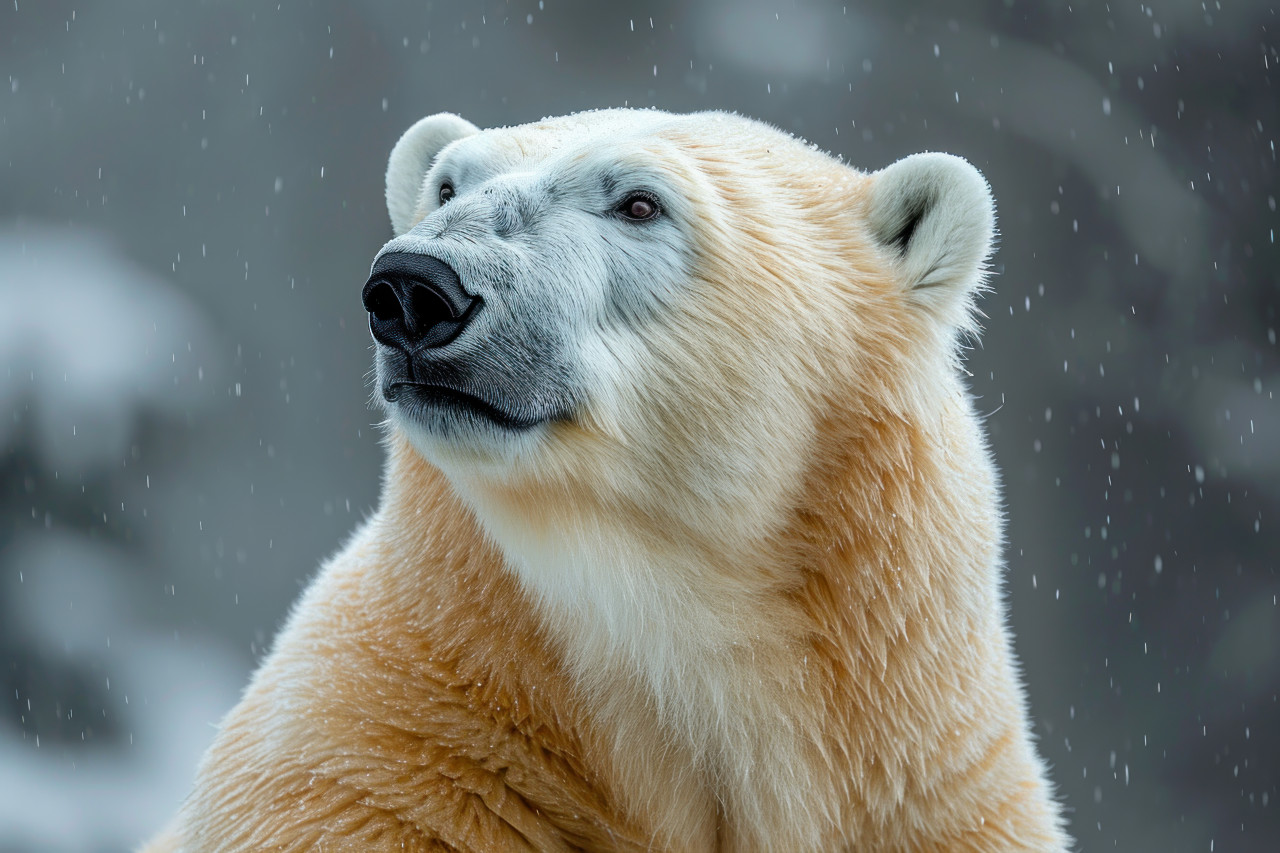 Two polar bears sit together enjoying a moment of companionship in the icy arctic landscape, bears and arctic wildlife concept