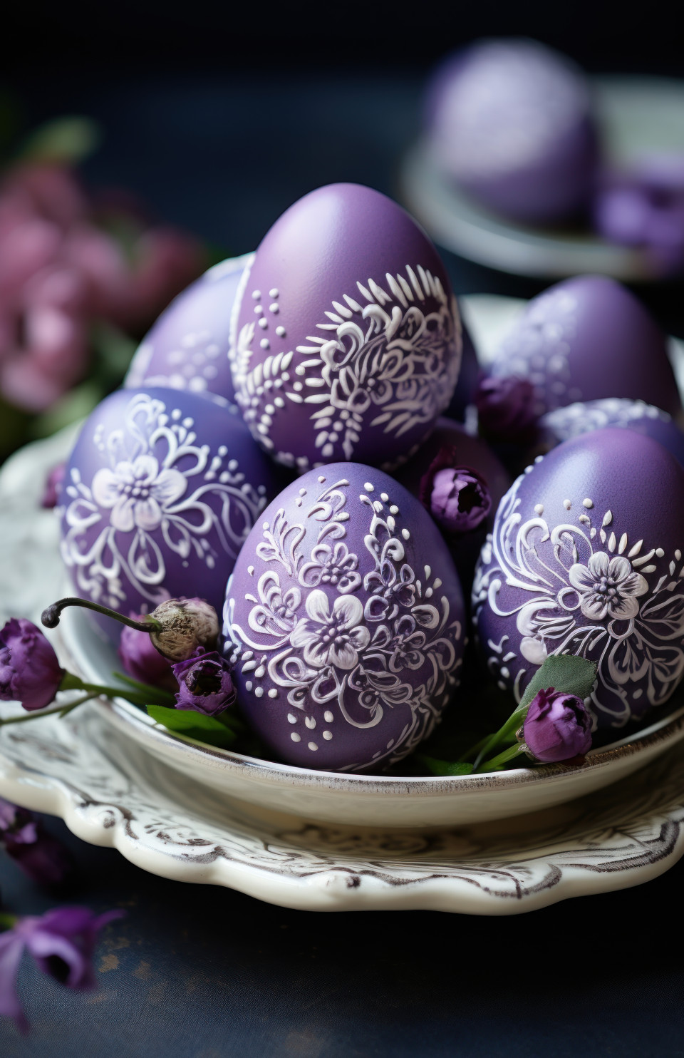 Vibrantly decorated easter eggs showcasing intricate patterns for a joyful celebration, easter decorations concept