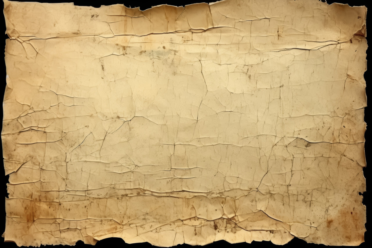 Old paper with wrinkles and worn edges showcasing its vintage charm and character, vintage paper texture photo