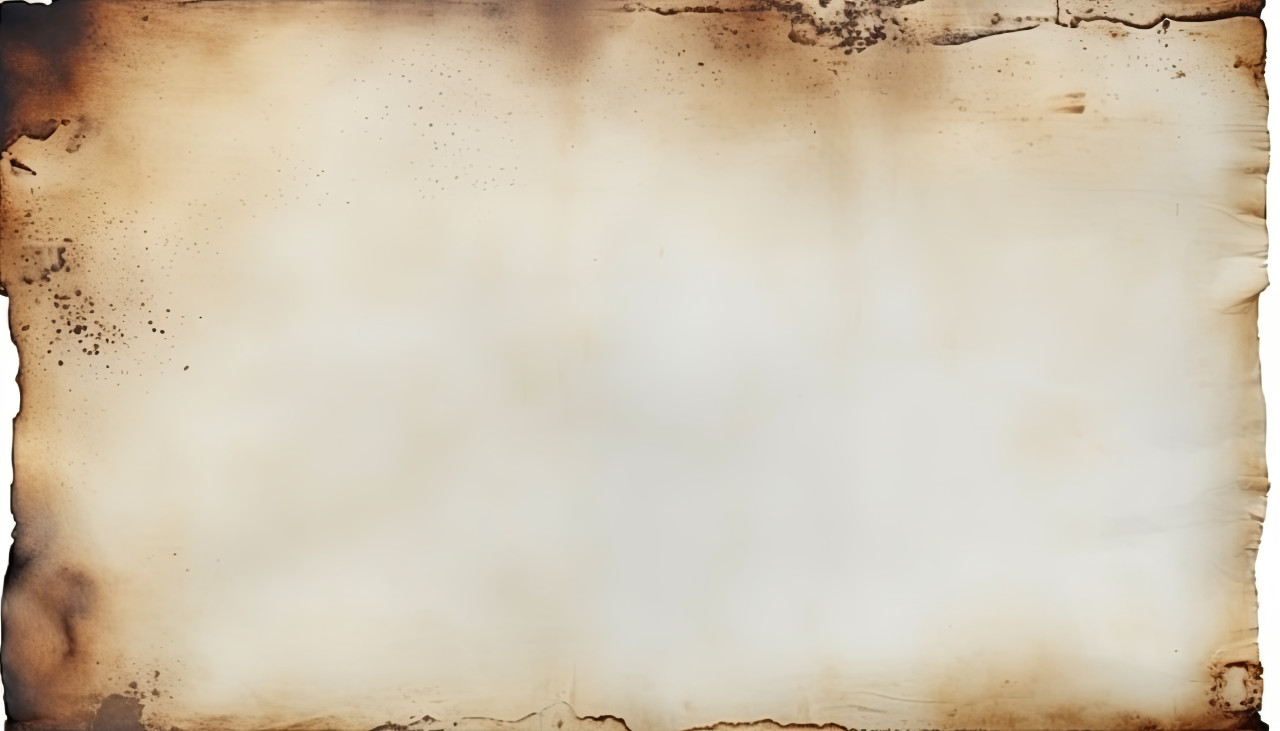 Vintage paper with burnt edges stains and scratches creating a nostalgic and textured background, burnt paper texture concept