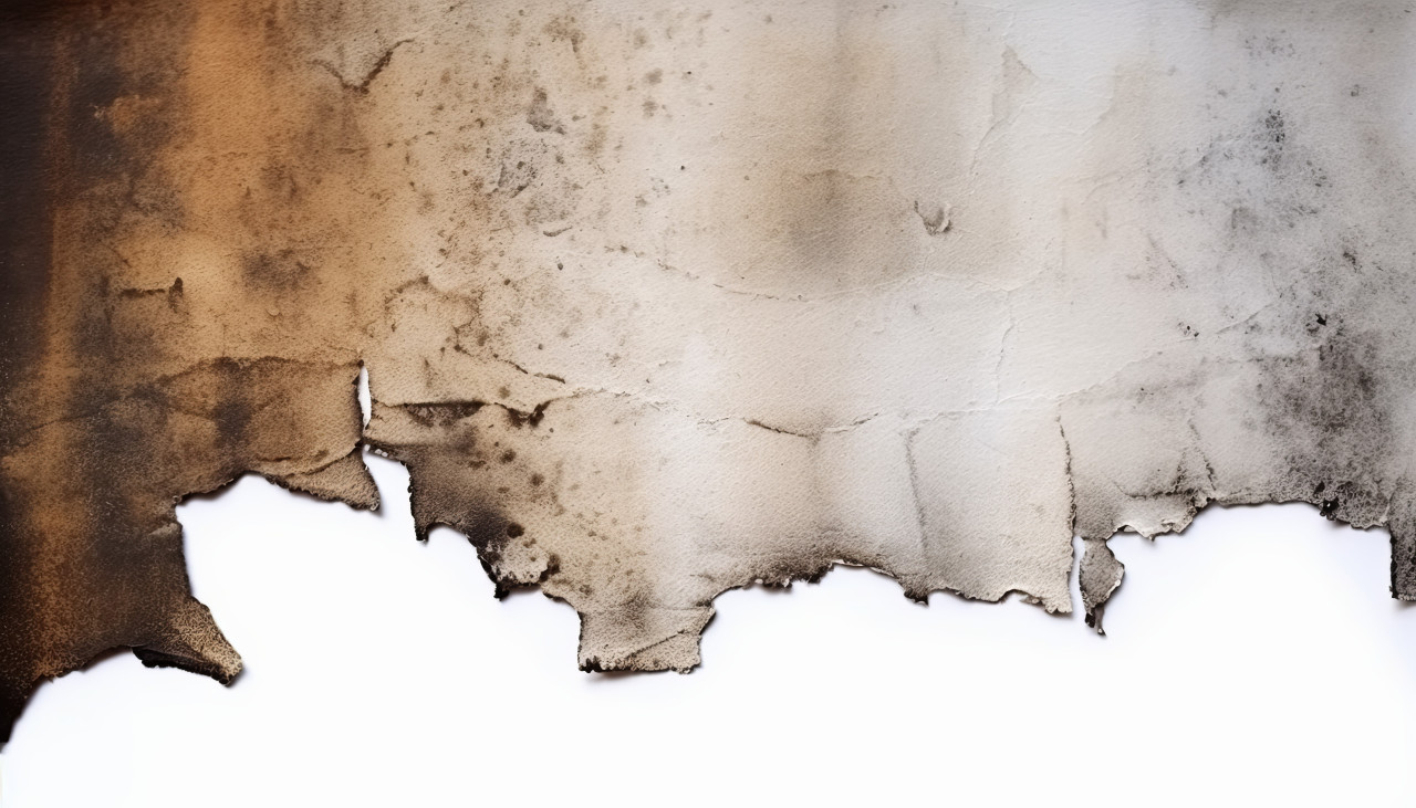 Burned old paper with a grunge texture creating an abstract and vintage background, burnt paper texture photo