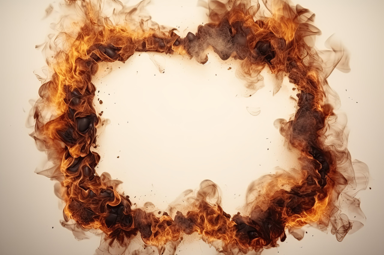 Burned paper frame background adding a rustic touch to your projects or designs, burnt paper texture concept