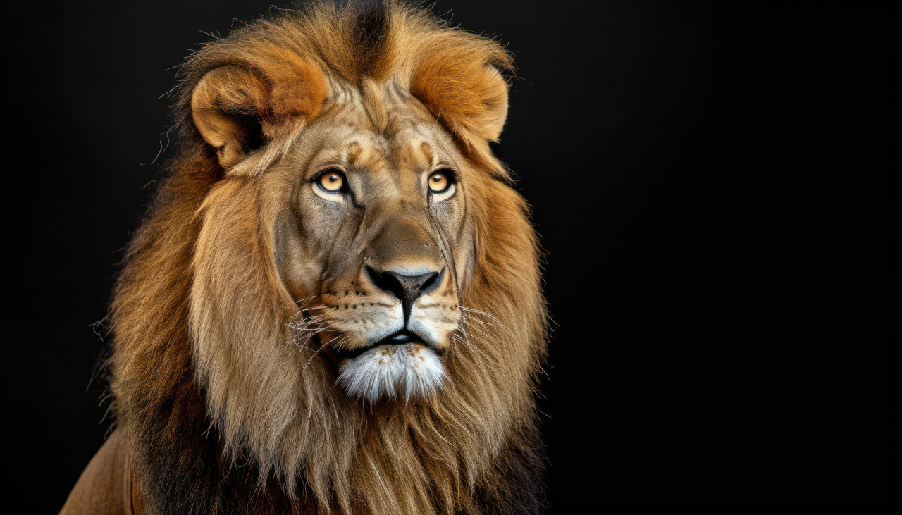 Majestic white shark gliding near the ocean surface showcasing its power and dominance in its natural habitat, underwater marine life picture