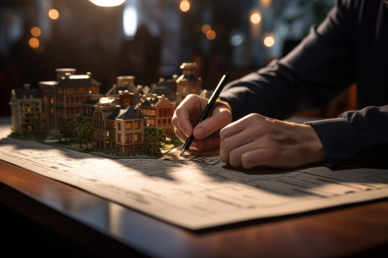 Someone finalizing a lease making a commitment to a new place with a signature on the agreement, home loan paperwork concept