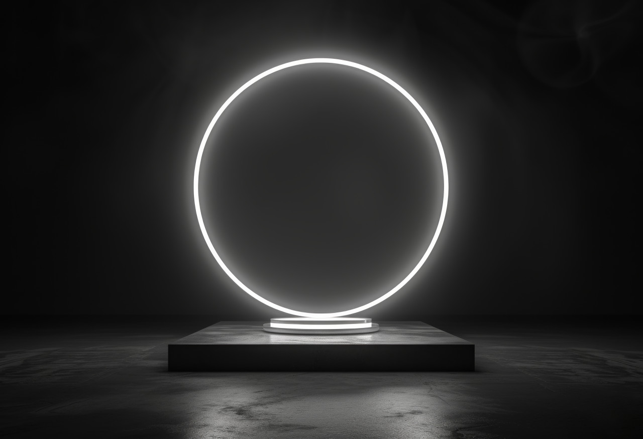 Light bulb like light on table stand, brand positioning image