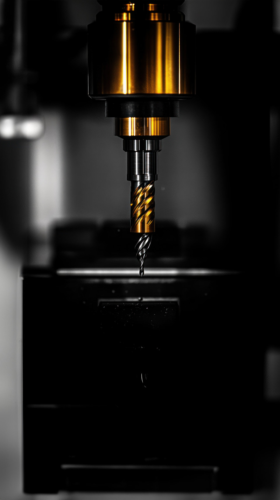 Cnc machine cutting metal with precision