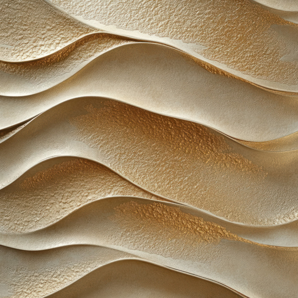 Embossed waves curling on the sandy shore capturing motion and fluidity, embossing powder and cricut cuttlebug technique highlight intricate details for a realistic ocean effect