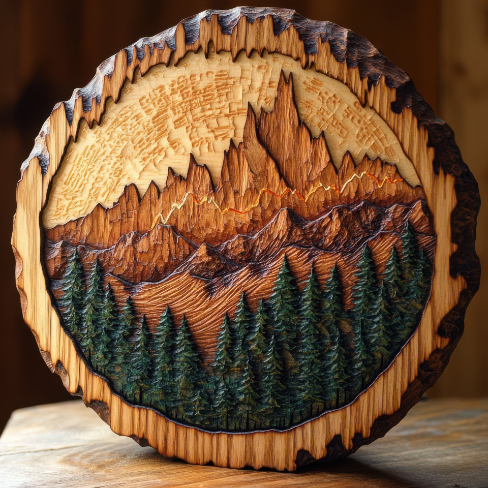 Coin carving featuring a rising stock chart, symbolizing financial growth and investment success, precision metal engraving for collectors