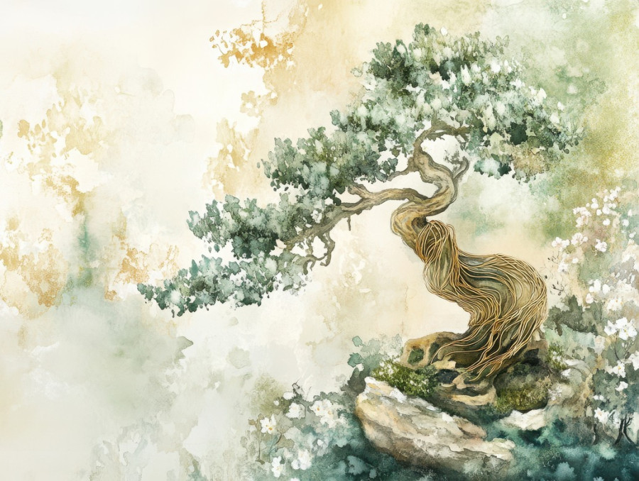 Delicate bonsai leaves swaying gently in the breeze, showcasing nature’s grace and the beauty of bonsai trees nurtured in rich bonsai soil