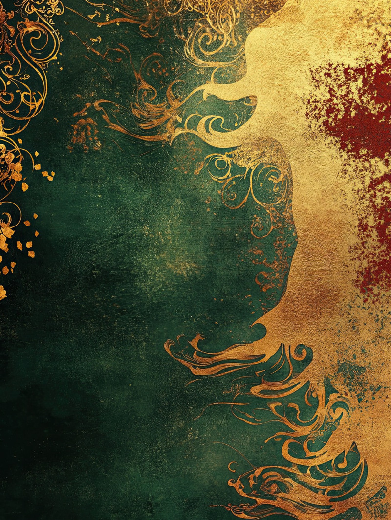 A winding river glows with golden reflections under the sunset, the shimmering water creates a tranquil and mesmerizing landscape, gilded meaning serenity, regilding effect