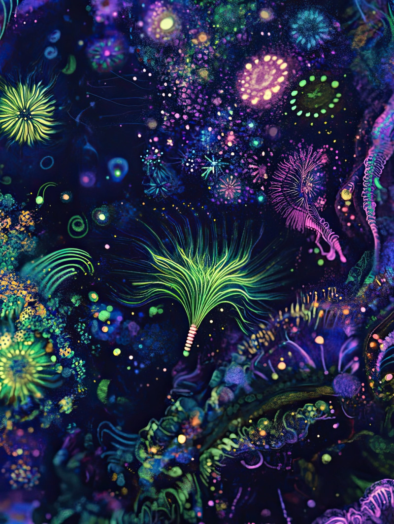 Firework patterns in micro detail, showcasing sparks and bursts with delicate lines, the micrographia approach enhances light trails in book micrographia precision