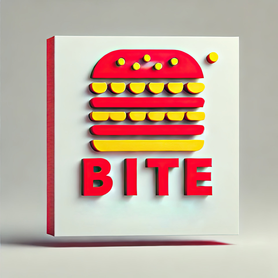 Minimalist typographic logo for urbanbite, a fast-food brand, designed with bold and stylish typography, perfect for restaurants, food delivery, and takeout services