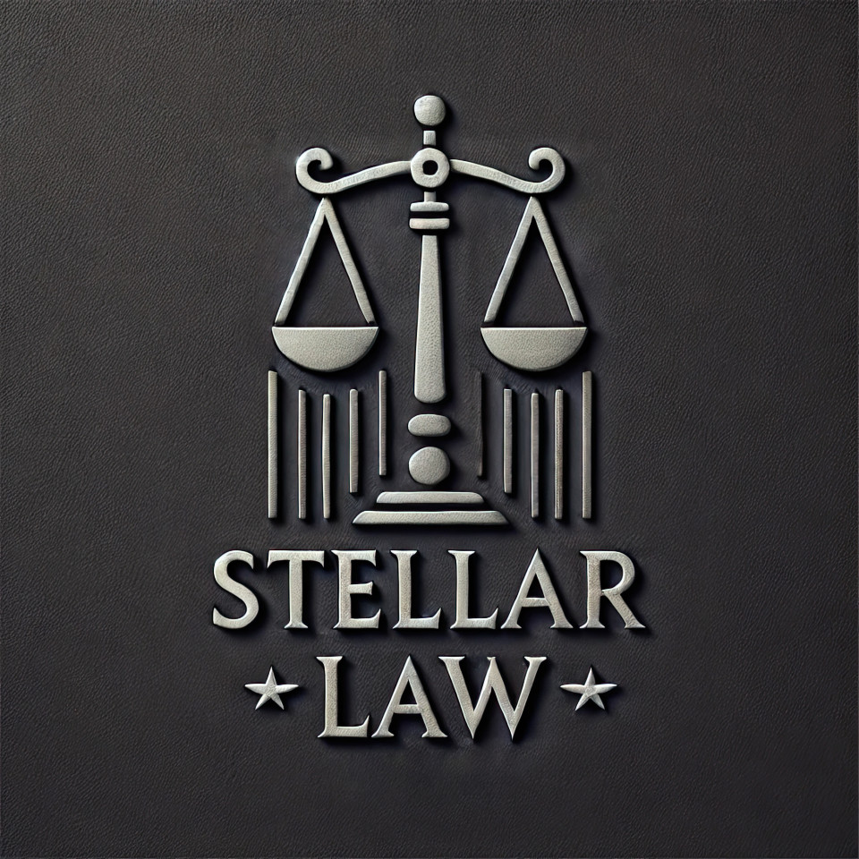 Minimalist typographic logo for stellarlaw, a law firm, featuring elegant and professional lettering, ideal for legal businesses, attorneys, and corporate branding