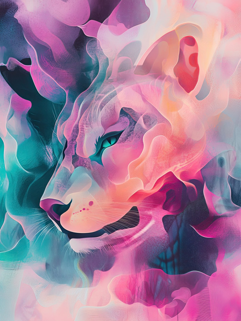 A surreal hybrid animal mutation blending features of different species, imaginative and dreamlike, airbrush drawing, air brush drawing, airbrush sketch