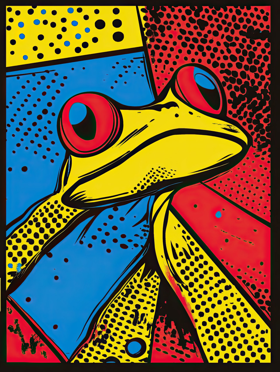 Nervous frog on a first date, holding a flower while hoping to impress, filled with excitement and worry, comic strip style, calvin and hobbes style, comic strip art style