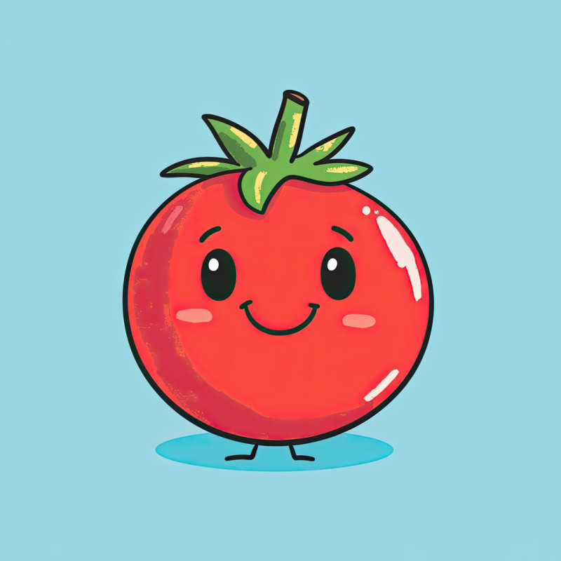 Cute cartoon doodle icons with playful outlines in bold red and green on a pastel blue background, eye catching and colorful artistic hand drawn symbols