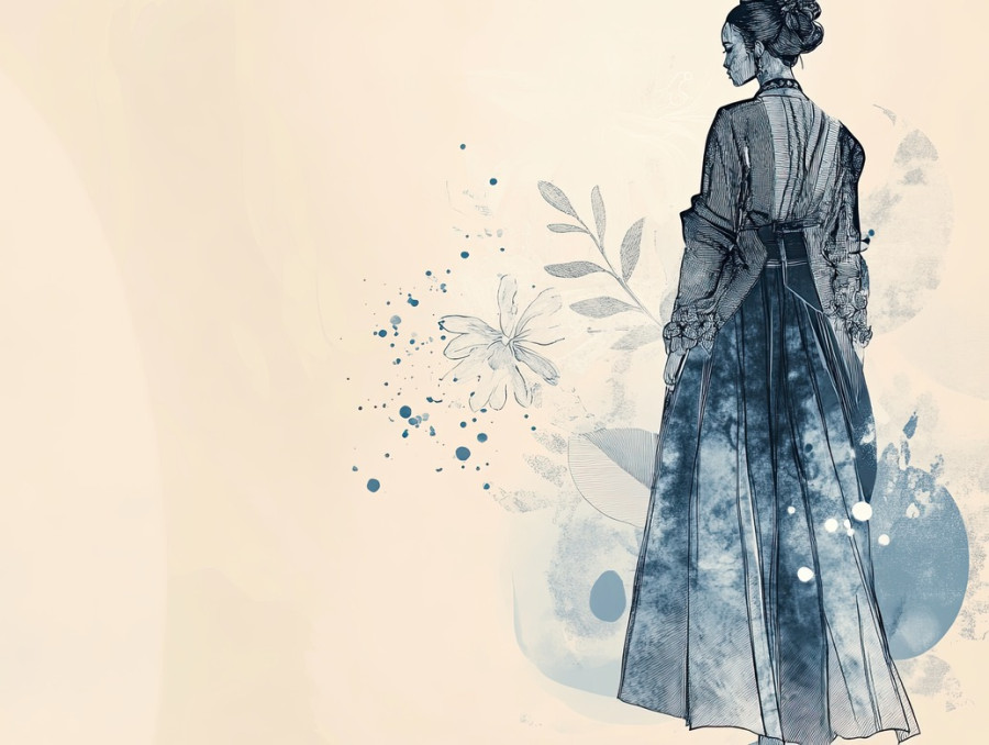 Fashionable person wearing stylish denim outfit, relaxed and modern streetwear look, everyday fashion, fashion illustration, fashion drawing, fashion sketches