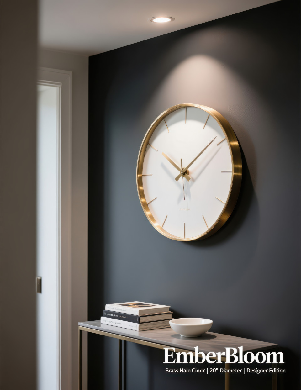 Handmade planter with trailing green vines hanging in rustic balcony with brick wall, rattan chair, and golden hour sunlight glow