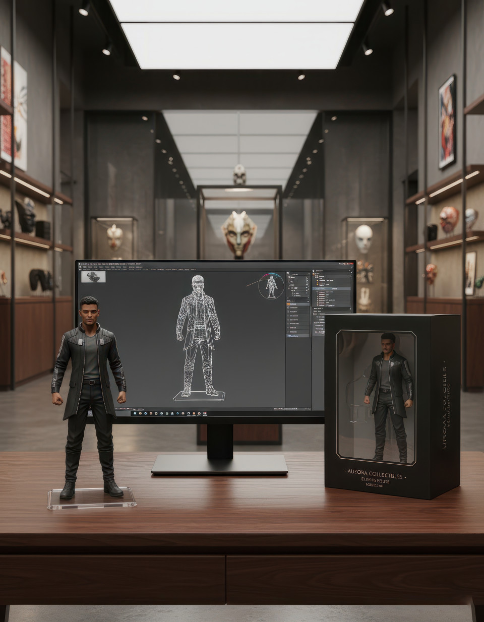 Google gemini prompt for elegant boutique figurine