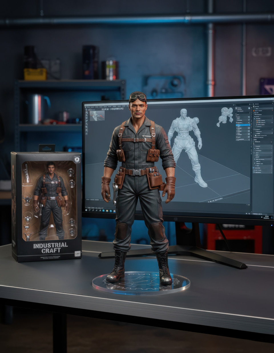 Design realistic workshop figurines with gemini prompt