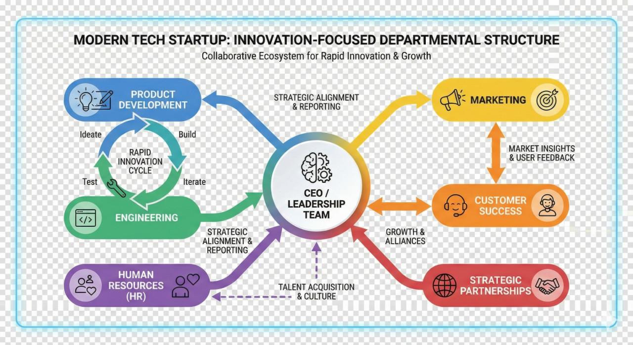 Departmental structure visual google gemini prompt to turn text into creative guides