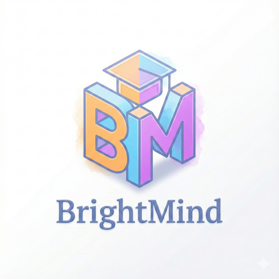 Isometric lettermark logo with stylized initials and cap symbol