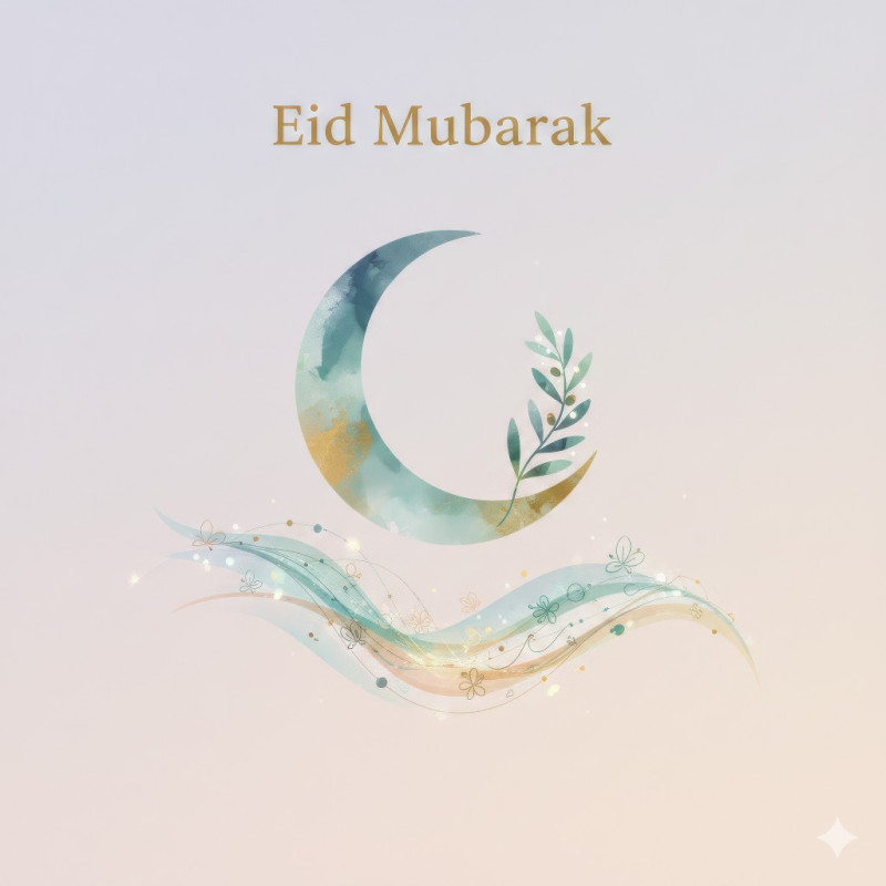 Crescent moon eid celebration poster google gemini prompt