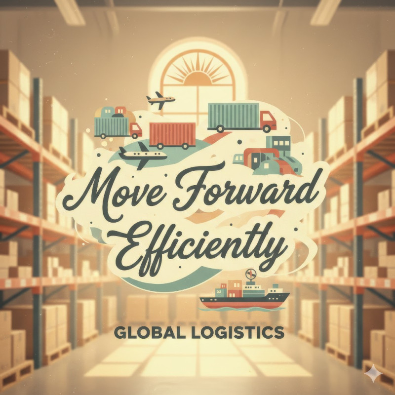 Efficient logistics warehouse poster google gemini prompt