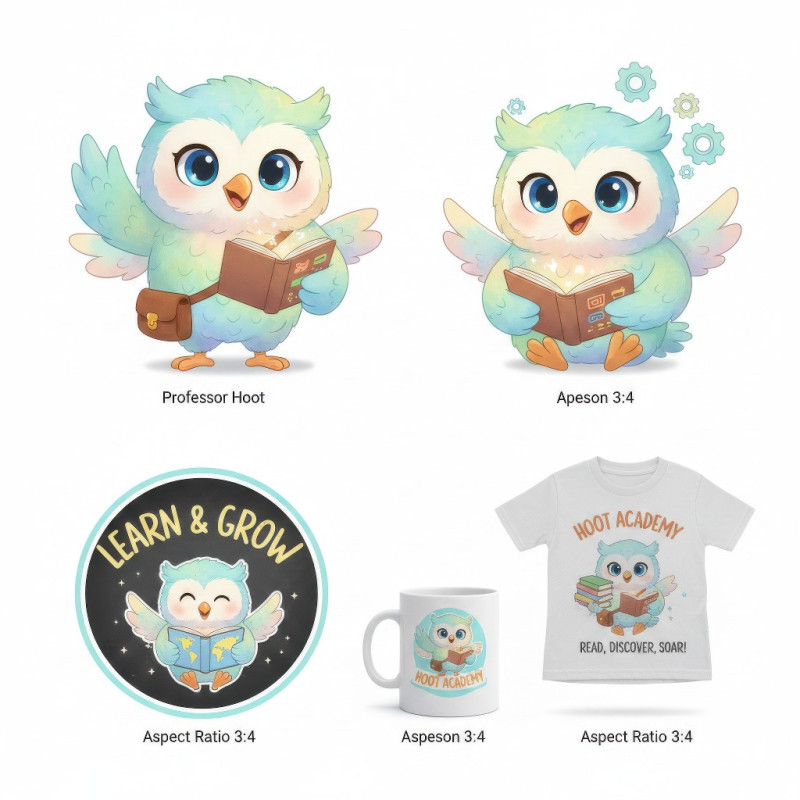 Educational bird learning platform mascot google gemini prompt