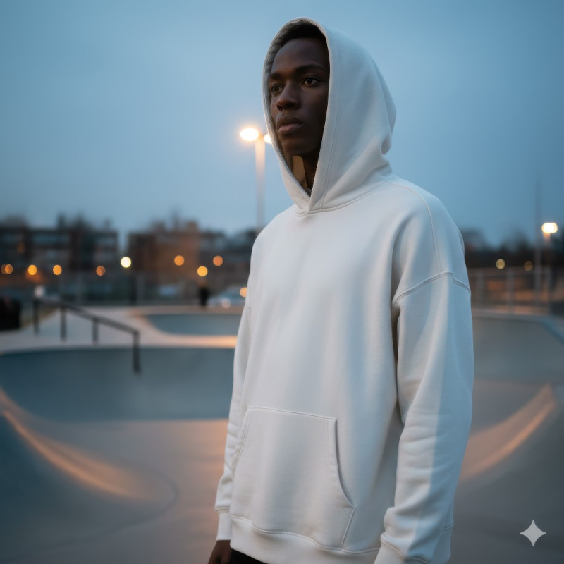 Urban fashion portrait in modern skate park