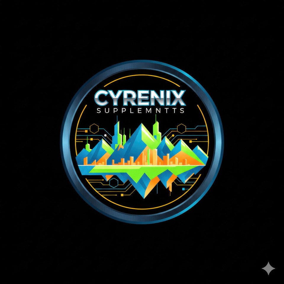 Futuristic supplement label circle vector design google gemini prompt