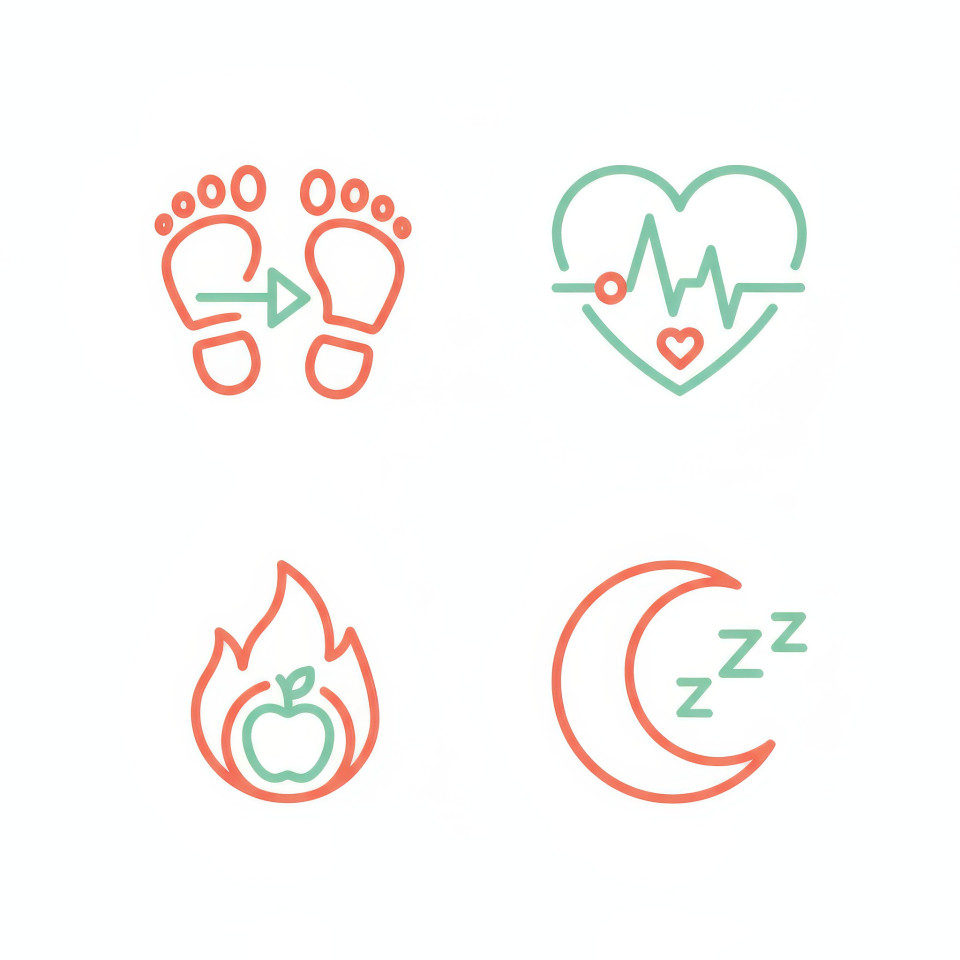 Outline wellness fitness tracking icons for ios app ui google gemini prompt