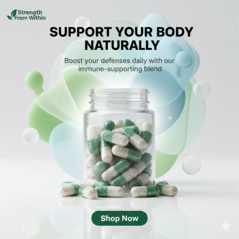 Daily wellness capsules immune support social media ad google gemini prompt