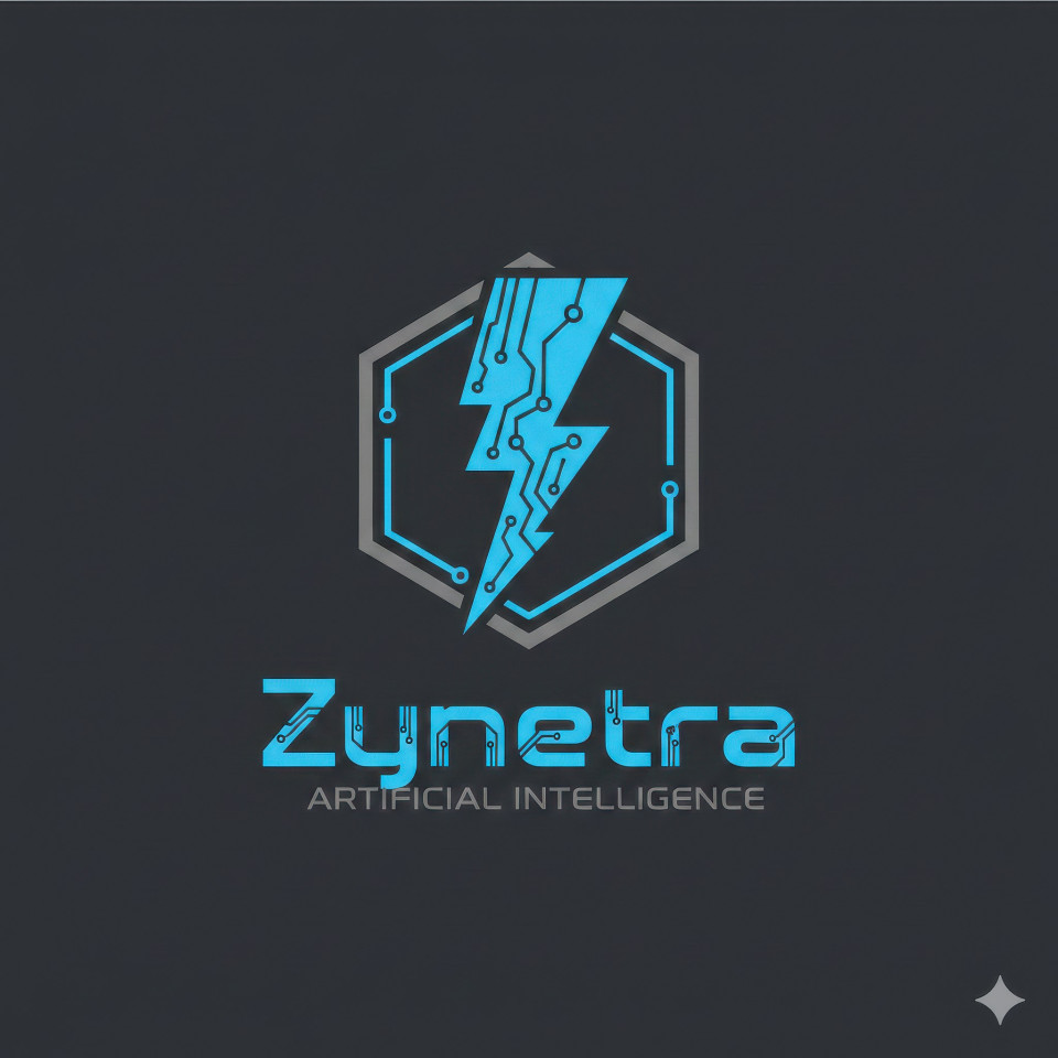 Futuristic artificial intelligence software logo on dark background google gemini prompt