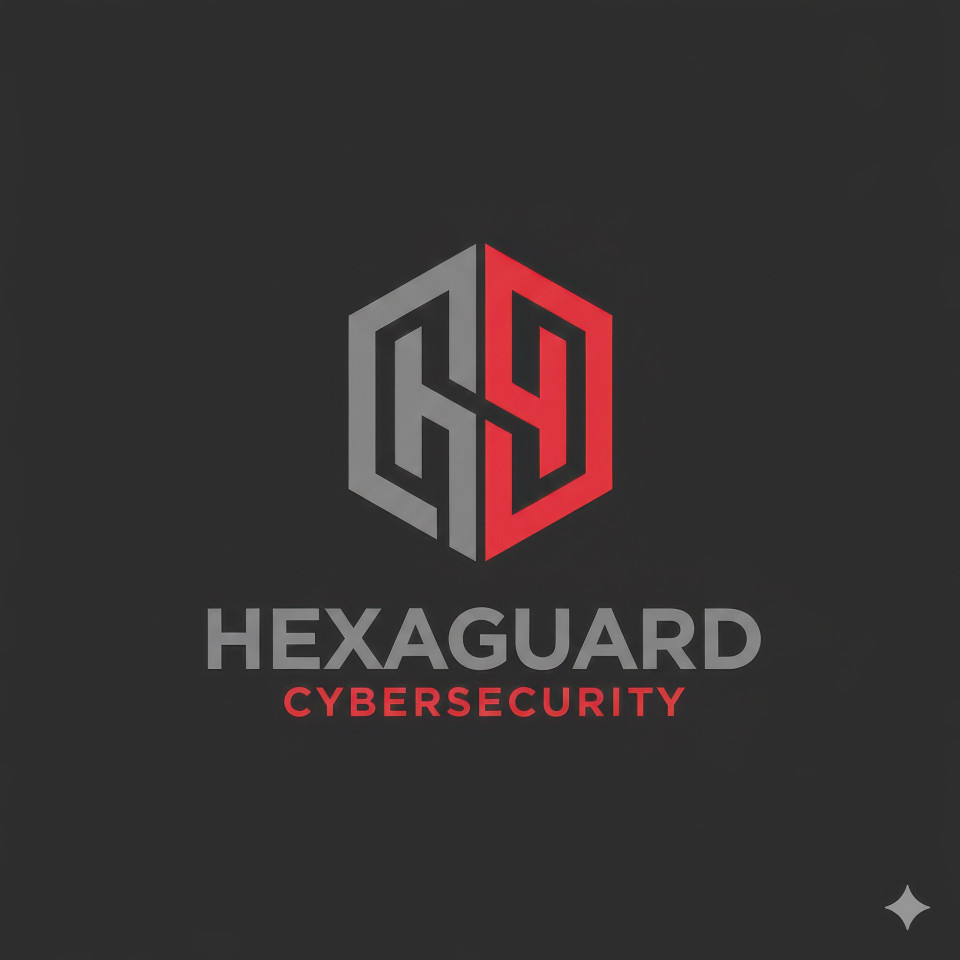 Modern cybersecurity company logo on dark background google gemini prompt