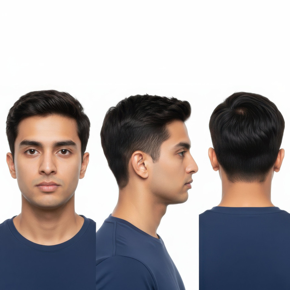 Man fade haircut multi view hairstyle try on google gemini prompt