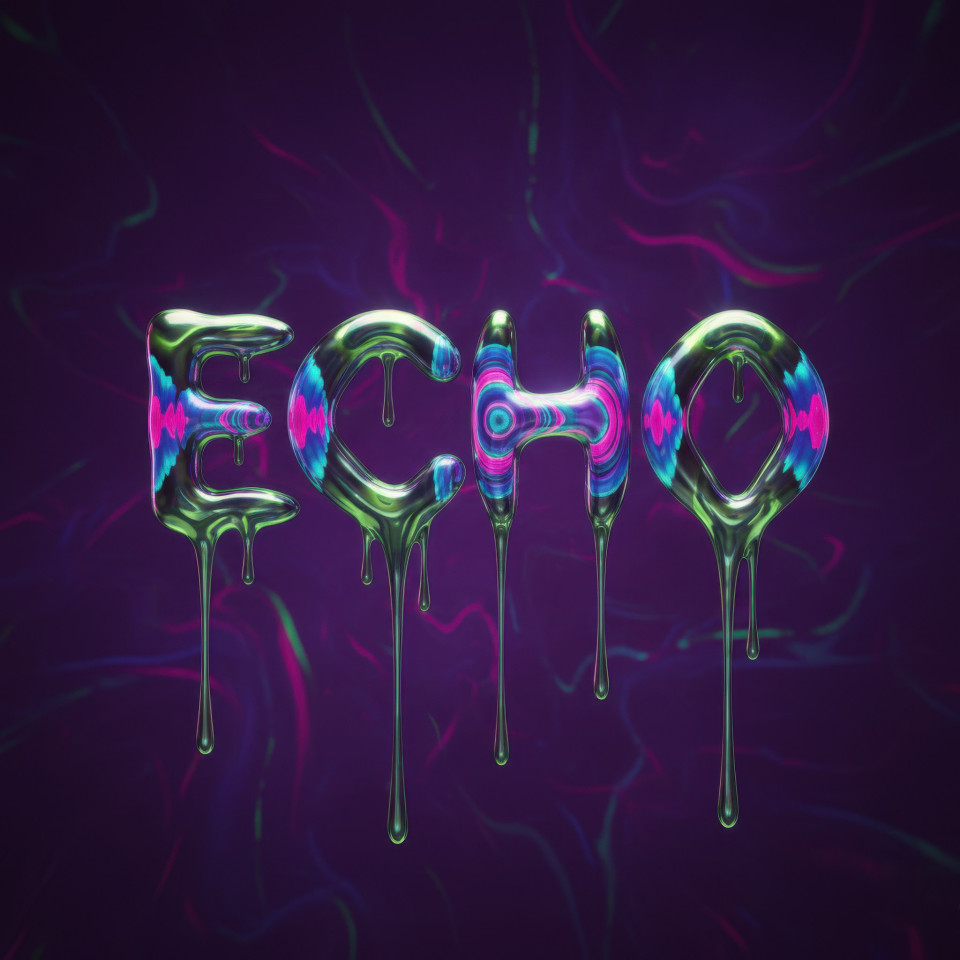 Expressive liquid metal typography in abstract soundwave space google gemini prompt