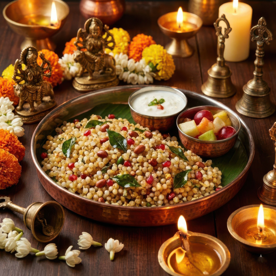 Sabudana khichdi fasting dish for navratri festival google gemini prompt