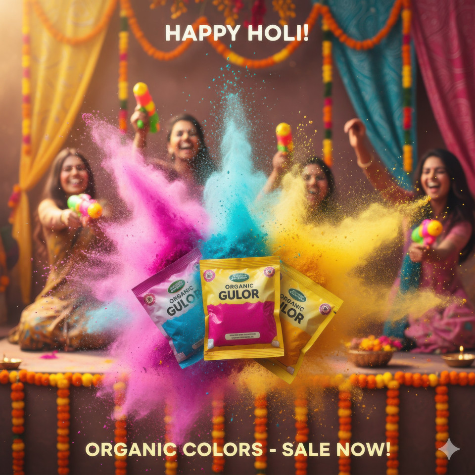 Organic color powder packs for holi festival sale google gemini prompt