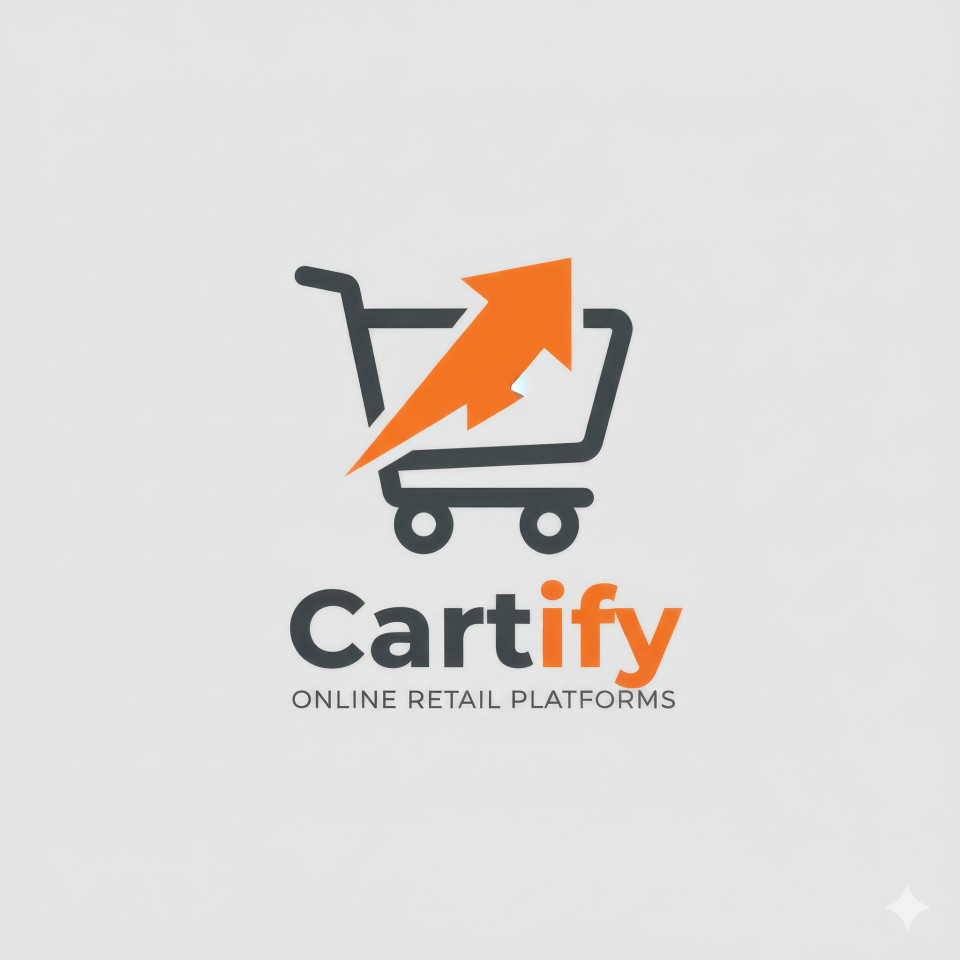 Modern ecommerce startup logo with shopping inspired symbol google gemini prompt