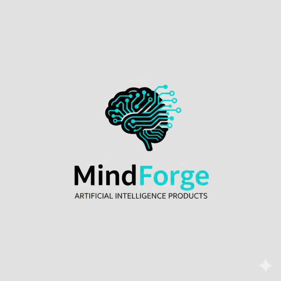 Futuristic artificial intelligence startup logo with neural symbol google gemini prompt