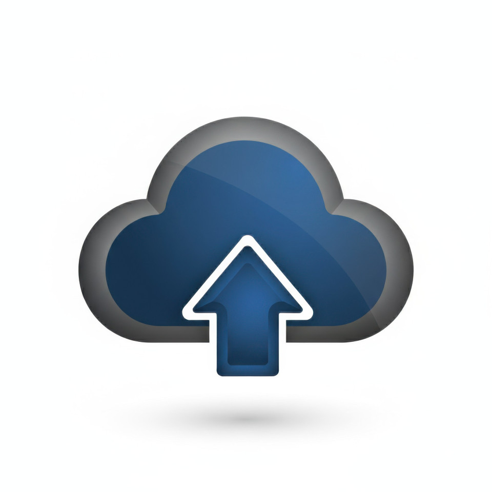 Enterprise file upload ui icon with cloud arrow google gemini prompt