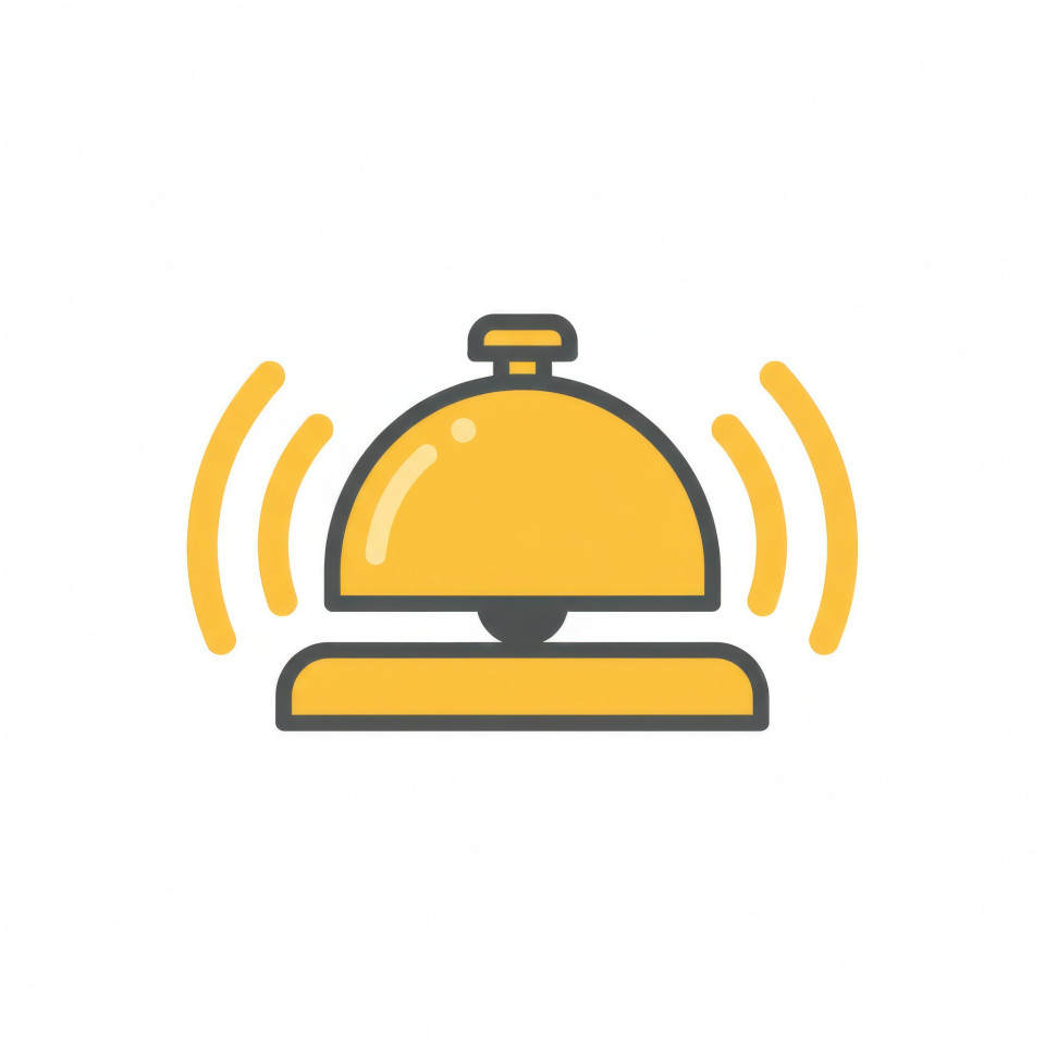 Playful notification ui icon with ringing bell google gemini prompt
