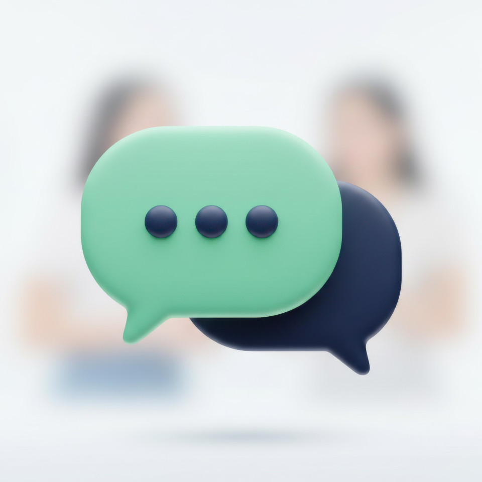 Instant messaging ui icon with chat bubble google gemini prompt